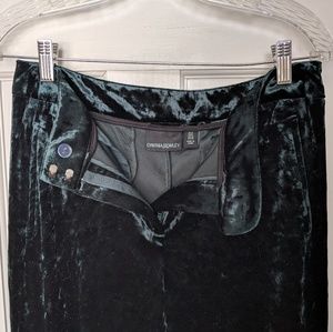 ✨👖Cynthia Rowley crushed velvet widepants👖✨